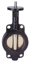 Apollo - 12" Pipe, Lug Butterfly Valve - Bare Stem Handle, Cast Iron Body, Buna-N Seat, 200 WOG, PTFE Disc, Stainless Steel Stem - Exact Tooling