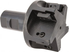APT - 3" Cut Diam, 0.65" Max Depth of Cut, 1-1/4" Shank Diam, 3-7/8" OAL, Indexable Square Shoulder End Mill - TPC 32..., TPG 32., TPU 32. Inserts, Weldon Shank, 90° Lead Angle, Series Tri-Dex - Exact Tooling