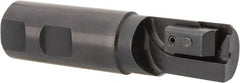 APT - 1" Cut Diam, 0.65" Max Depth of Cut, 1" Shank Diam, 3-7/8" OAL, Indexable Square Shoulder End Mill - TPC 32..., TPG 32., TPU 32. Inserts, Weldon Shank, 90° Lead Angle, Series Tri-Dex - Exact Tooling
