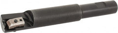 APT - 1" Cut Diam, 0.65" Max Depth of Cut, 3/4" Shank Diam, 6-1/4" OAL, Indexable Square Shoulder End Mill - TPC 32..., TPG 32., TPU 32. Inserts, Weldon Shank, 90° Lead Angle, Series Tri-Dex - Exact Tooling