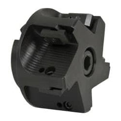 APT - 5 Inserts, 3" Cut Diam, 1" Arbor Diam, 2" Max Depth of Cut, Indexable Square-Shoulder Face Mill - 0/90° Lead Angle, 2" High, TPC 32..., TPG 32., TPU 32. Insert Compatibility, Series EMS - Exact Tooling