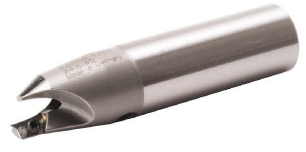 Kennametal - 3.4 to 4mm Diam, Straight Shank, 20mm Body Shank Diam, 45° Combo Chamfer and Countersink Drill - 4mm Drill Shank Diam, 3.41020R901 Insert, 85mm OAL - Exact Tooling