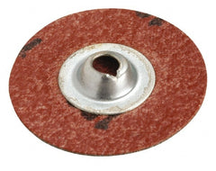Superior Abrasives - 1-1/2" Disc Diam, 36 Grit, Aluminum Oxide Quick Change Disc - Type S Attaching System, Coated, Very Coarse Grade - Exact Tooling