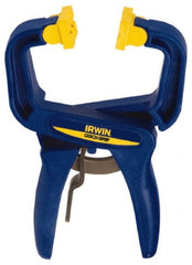Irwin - 1-1/2" Jaw Opening Capacity, 1-1/2" Throat Depth, Spring Clamp - 60 Lb Clamping Pressure, 4" OAL - Exact Tooling