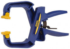 Irwin - 4" Jaw Opening Capacity, 3" Throat Depth, Spring Clamp - 75 Lb Clamping Pressure, 8" OAL - Exact Tooling