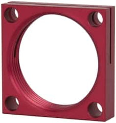 De-Sta-Co - 1-3/4 - 12 Thread, 0.2795" Mounting Hole, Aluminum Clamp Mounting Block - 1/2" Thick x 2" Long x 2" Wide - Exact Tooling