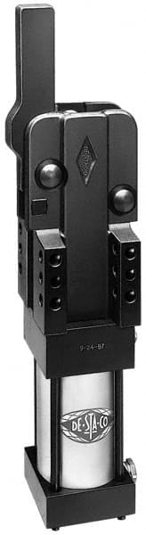 De-Sta-Co - 10,000 Lb Holding Capacity, 125 psi Clamping Pressure, Air Hold Down Clamp - 9" Arm Length, 4-1/2" Clamp Length, 1-3/4" Clamp Width, 17.51" Clamp Height, Steel - Exact Tooling