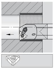 Kennametal - 20.32mm Min Bore Diam, 254mm OAL, 15.88mm Shank Diam, E-LSE Indexable Boring Bar - LT Insert, Screw Holding Method - Exact Tooling