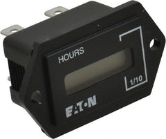 Durant - Supertwist LCD Display Hour Meter - 31.1mm High, 100AC-230AC Voltage, Solid State Hourmeter Rectangular - Exact Tooling