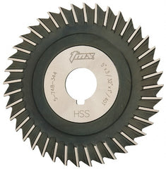 Value Collection - 5" Blade Diam x 3/32" Blade Thickness, 1" Hole, 40 Teeth, High Speed Steel Side Chip Saw - Straight Tooth, Arbor Connection, Uncoated - Exact Tooling