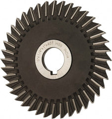 Value Collection - 5" Blade Diam x 1/4" Blade Thickness, 1" Hole, 40 Teeth, High Speed Steel Side Chip Saw - Straight Tooth, Arbor Connection, Uncoated - Exact Tooling