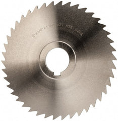Value Collection - 6" Blade Diam x 1/8" Blade Thickness, 1-1/4" Hole, 42 Teeth, High Speed Steel Side Chip Saw - Straight Tooth, Arbor Connection, Uncoated - Exact Tooling