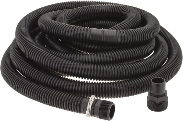 Little Giant Pumps - Sump Pump Hose; Hose Size: 1-1/4 ; Length (Feet): 24 ; Material: Corrugated Polyethylene ; Accessories: 1 1/2" PVC Male Adaptor and 1 Galvanized Steel Clamp - Exact Tooling