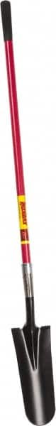 Razor-Back - 14" High x 6" Wide Tapered Steel Spade - 48" Long Fiberglass Straight Handle, Front Turned - Exact Tooling