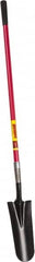 Razor-Back - 14" High x 6" Wide Tapered Steel Spade - 48" Long Fiberglass Straight Handle, Front Turned - Exact Tooling