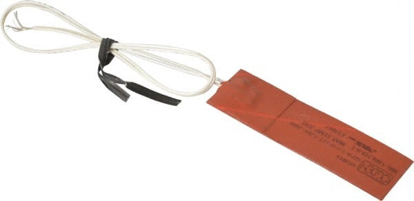 Value Collection - 3" Long x 1" Wide, Rectangular, Silicon Rubber, Standard Heat Blanket - 120 Volt, Adhesive Back, Use with Metal Containers - Exact Tooling