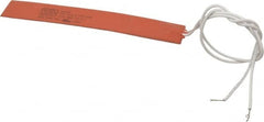 Value Collection - 6" Long x 1" Wide, Rectangular, Silicon Rubber, Standard Heat Blanket - 120 Volt, Adhesive Back, Use with Metal Containers - Exact Tooling