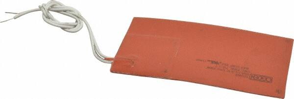 Value Collection - 5" Long x 3" Wide, Rectangular, Silicon Rubber, Standard Heat Blanket - 120 Volt, Adhesive Back, Use with Metal Containers - Exact Tooling