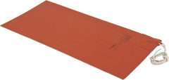 Value Collection - 12" Long x 6" Wide, Rectangular, Silicon Rubber, Standard Heat Blanket - 120 Volt, Adhesive Back, Use with Metal Containers - Exact Tooling