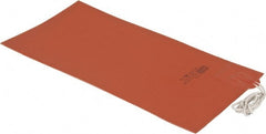 Value Collection - 12" Long x 6" Wide, Rectangular, Silicon Rubber, Standard Heat Blanket - 120 Volt, Plain Back, Use with Metal Containers - Exact Tooling