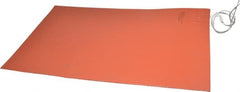 Value Collection - 18" Long x 12" Wide, Rectangular, Silicon Rubber, Standard Heat Blanket - 120 Volt, Adhesive Back, Use with Metal Containers - Exact Tooling