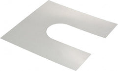 Made in USA - 20 Piece, 6 Inch Long x 6 Inch Wide x 0.005 Inch Thick, Slotted Shim Stock - Stainless Steel, 2 Inch Wide Slot - Exact Tooling