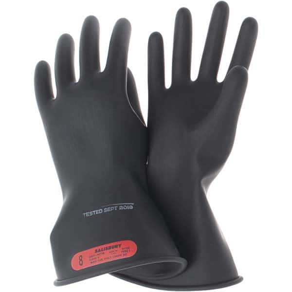 Salisbury by Honeywell - Class 0, Size M (8), 11" Long, Rubber Lineman's Glove - Exact Tooling