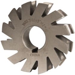 Value Collection - 7/32" Radius, 7/16" Circle Diam, 3" Cutter Diam, 7/16" Cutting Width, Arbor Connection, Concave Radius Cutter - High Speed Steel, Oxide Finish, Form Relieved, 10 Teeth - Exact Tooling