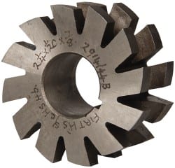Value Collection - 1/4" Radius, 1/2" Circle Diam, 2-1/4" Cutter Diam, 1/2" Cutting Width, Arbor Connection, Concave Radius Cutter - High Speed Steel, Oxide Finish, Form Relieved, 10 Teeth - Exact Tooling