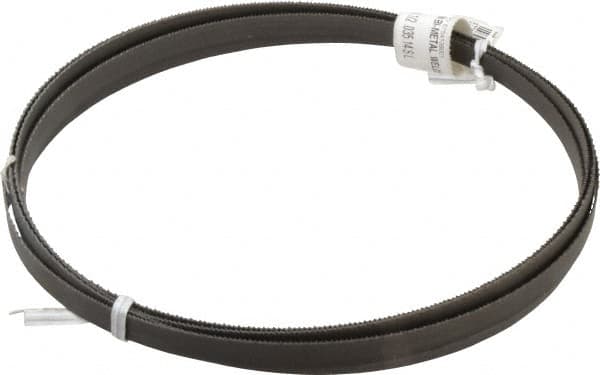 Irwin Blades - 14 TPI, 12' 5" Long x 1/2" Wide x 0.035" Thick, Welded Band Saw Blade - Bi-Metal, Toothed Edge, Wavy Tooth Set - Exact Tooling