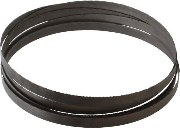 Irwin Blades - 18 TPI, 9' 11-1/2" Long x 1/2" Wide x 0.02" Thick, Welded Band Saw Blade - Bi-Metal, Toothed Edge, Wavy Tooth Set - Exact Tooling