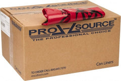 PRO-SOURCE - 10 Gal Capacity, Red, Low-Density Polyethylene, Hazardous Waste Bag - 1.2 mil Thick x 24" Wide x 24" High, Flat Pack - Exact Tooling