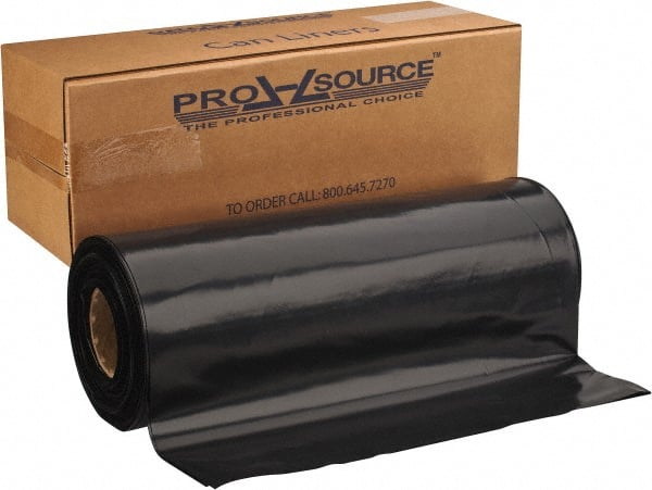 PRO-SOURCE - 56 Gal Capacity, 3 mil Thick, Contractor Trash Bags - Low-Density Polyethylene (LDPE), Perforated, Recycled Content, 43" Wide x 47" High, Black - Exact Tooling