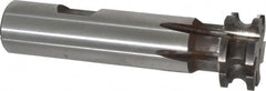 Made in USA - 1/8" Radius, 1/4" Circle Diam, 1" Cutter Diam, 0.447" Cutting Width, Shank Connection, Concave Radius Cutter - 3/4" Shank Diam, 3-1/2" OAL, High Speed Steel, Uncoated, Form Relieved, 6 Teeth, Weldon Flat - Exact Tooling