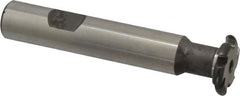 Made in USA - 1/16" Radius, 1/8" Circle Diam, 3/4" Cutter Diam, Shank Connection, Convex Radius Cutter - 1/2" Shank Diam, 3" OAL, High Speed Steel, Uncoated, Form Relieved, 6 Teeth, Weldon Flat - Exact Tooling