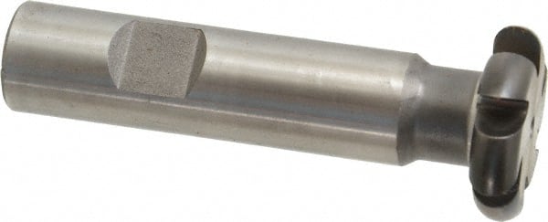 Made in USA - 5/32" Radius, 5/16" Circle Diam, 1-5/16" Cutter Diam, Shank Connection, Convex Radius Cutter - 3/4" Shank Diam, 3-1/2" OAL, High Speed Steel, Uncoated, Form Relieved, 6 Teeth, Weldon Flat - Exact Tooling