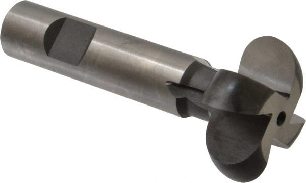 Made in USA - 3/8" Radius, 3/4" Circle Diam, 1-3/4" Cutter Diam, Shank Connection, Convex Radius Cutter - 3/4" Shank Diam, 4" OAL, High Speed Steel, Uncoated, Form Relieved, 4 Teeth, Weldon Flat - Exact Tooling