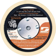Dynabrade - 5" Diam Disc Backing Nonvacuum Replacement Pad - Soft Density, 13,000 RPM - Exact Tooling