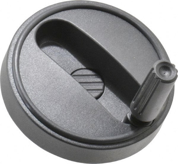 KIPP - 3.15" Diam, Thermoplastic Handwheel with Handle - 0.98" Hub Diam - Exact Tooling