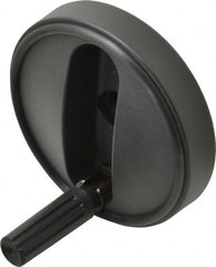 KIPP - 3.9" Diam, Thermoplastic Handwheel with Handle - 1.1" Hub Diam - Exact Tooling