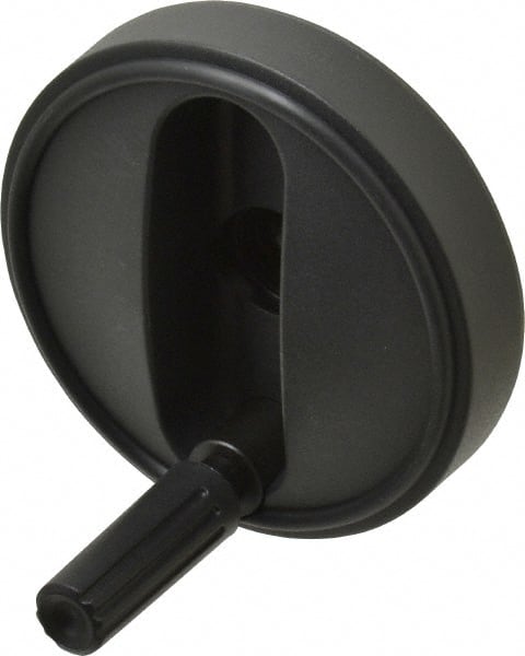 KIPP - 3.15" Diam, Thermoplastic Handwheel with Handle - 0.98" Hub Diam - Exact Tooling