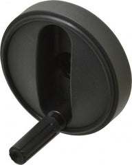KIPP - 3.15" Diam, Thermoplastic Handwheel with Handle - 0.98" Hub Diam - Exact Tooling