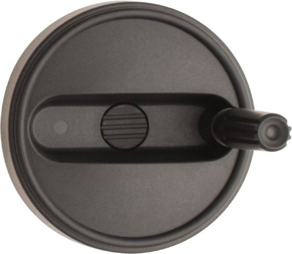 KIPP - 3.9" Diam, Thermoplastic Handwheel with Handle - 1.1" Hub Diam - Exact Tooling