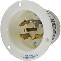 Hubbell Wiring Device-Kellems - 3-Phase Wye 120/208 VAC 30A NEMA L21-30P Industrial Twist Lock Inlet - Exact Tooling