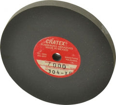 Cratex - 3" Diam x 1/4" Hole x 1/4" Thick, Surface Grinding Wheel - Silicon Carbide, Extra Fine Grade, 7,000 Max RPM, Rubber Bond, No Recess - Exact Tooling