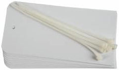 NMC - 3" High x 6" Long, Safety & Facility Blank Tag - 2 Sides, White Unrippable Vinyl - Exact Tooling