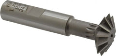 Interstate - 1° 1" Cut Diam, 5/16" Cut Width, 1/2" Shank, High Speed Steel Double-Angle Cutter - Exact Tooling