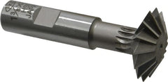 Interstate - 1-3/8° 1-3/8" Cut Diam, 7/16" Cut Width, 5/8" Shank, High Speed Steel Double-Angle Cutter - Exact Tooling
