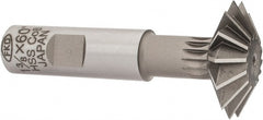 Interstate - 1-3/8° 1-3/8" Cut Diam, 7/16" Cut Width, 5/8" Shank, Cobalt Double-Angle Cutter - Exact Tooling
