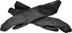 Ansell - Size XL (10), 26" Long, 85 mil Thick, Supported, Neoprene Chemical Resistant Gloves - Textured Finish, Fleece/Jersey Lined, Gauntlet Cuff, ANSI Abrasion Level 3, ANSI Cut Level 2, Black, FDA Approved - Exact Tooling